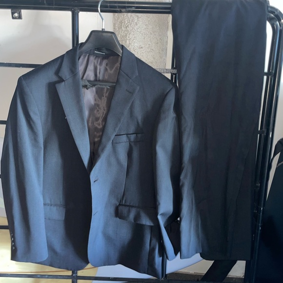 Pronto Uomo Platinum Black Suit (Blazer & Pants)